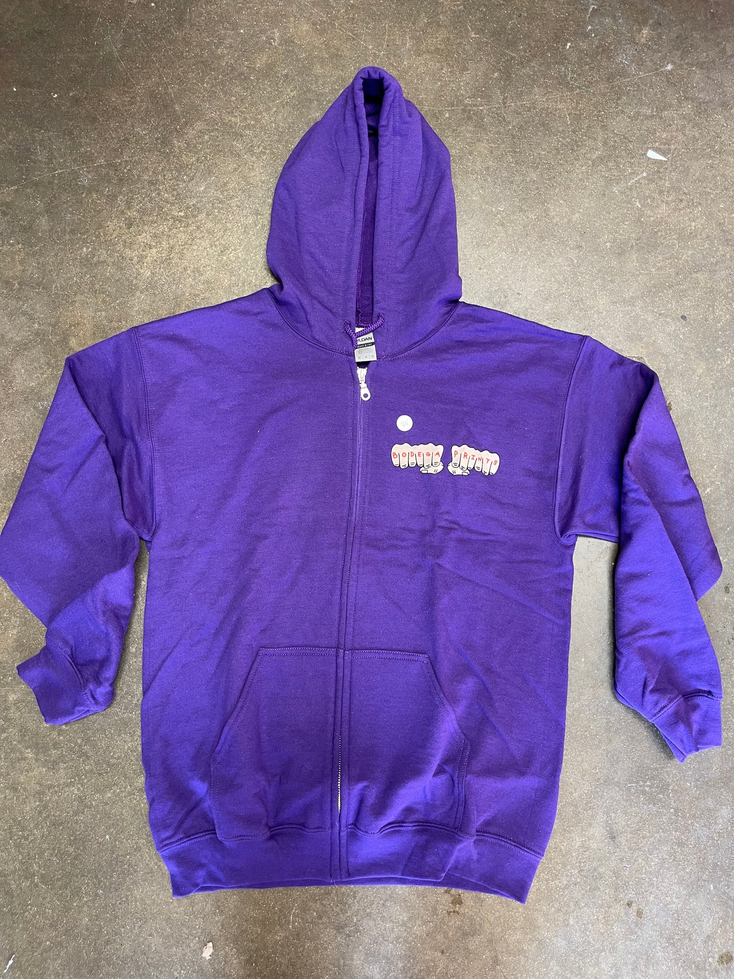 Bodega Prints Knuckles Zip-Up Hoodie